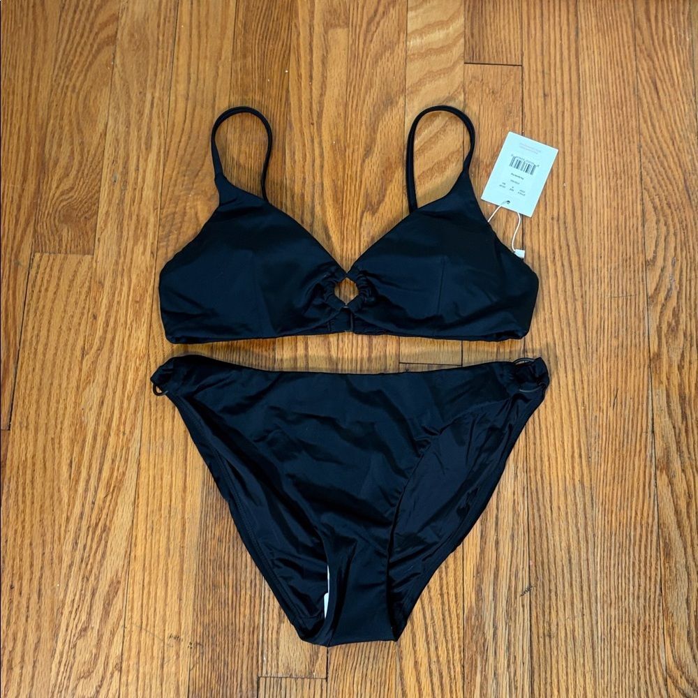 Andie Bonita Bikini Set Black size S NWT/NWOT Swimsuit Minimalist‎